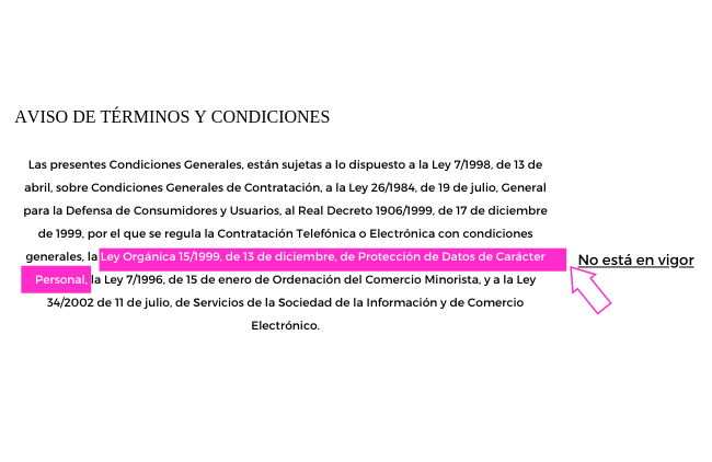 Aviso términos y condiciones